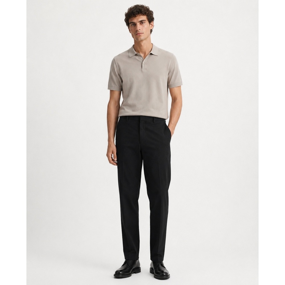 COS Mens Relaxed Fit Cotton Chinos Black Trousers Size 34R MWT